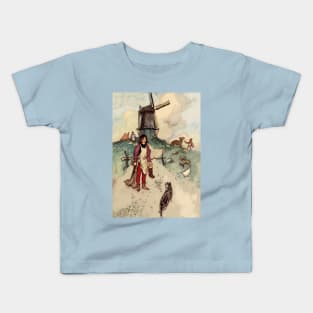 Puss in Boots - Warwick Goble vintage fairytale aesthetic Kids T-Shirt